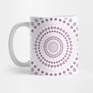 Geometric Purple/White Spiral Mug